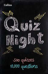 Collins Quiz Night: 10,000 Original Questions in 500 Quizzes 2nd Revised edition цена и информация | Книги о питании и здоровом образе жизни | pigu.lt