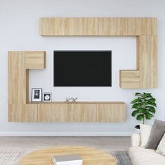 Sieninė televizoriaus spintelė, ąžuolo, apdirbta mediena цена и информация | Тумбы под телевизор | pigu.lt