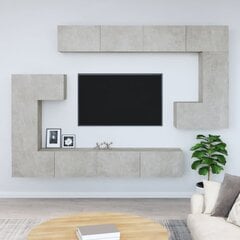 Sieninė televizoriaus spintelė, betono pilka, apdirbta mediena цена и информация | Тумбы под телевизор | pigu.lt