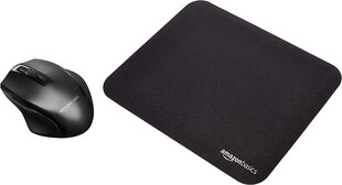 „Amazon“ pagrindai - ergonominė belaidė pelė - DPI reguliuojama - „Black & Gaming Mouse Pad“ kaina ir informacija | Pelės | pigu.lt