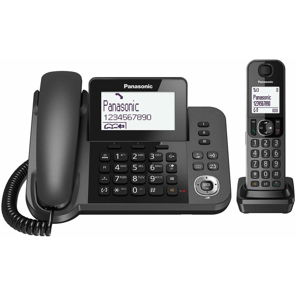 Panasonic corp. kx-tgf310exm, juodas kaina ir informacija | Stacionarūs telefonai | pigu.lt