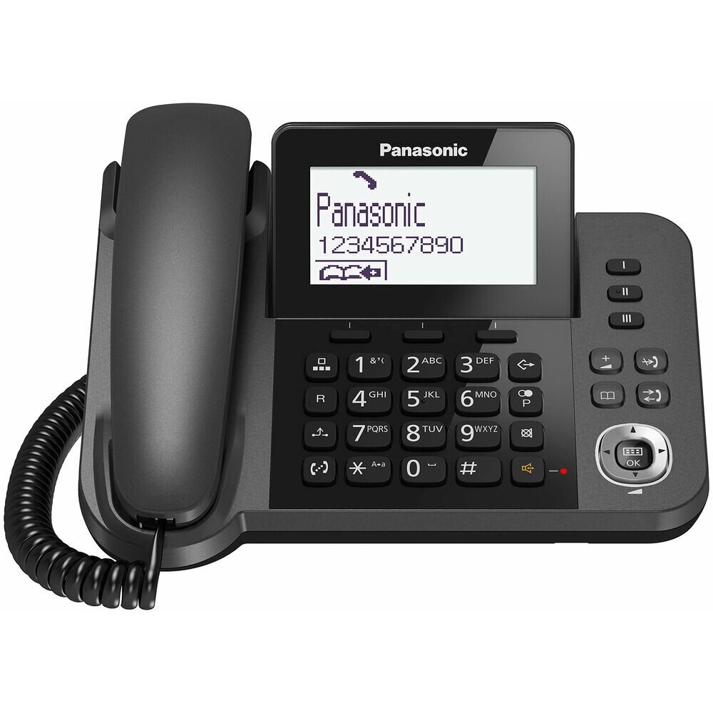 Panasonic corp. kx-tgf310exm, juodas kaina ir informacija | Stacionarūs telefonai | pigu.lt