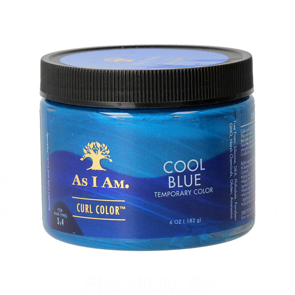 Pusiau laikini dažai As I Am Curl Color Cool Blue, 182 g kaina ir informacija | Plaukų dažai | pigu.lt