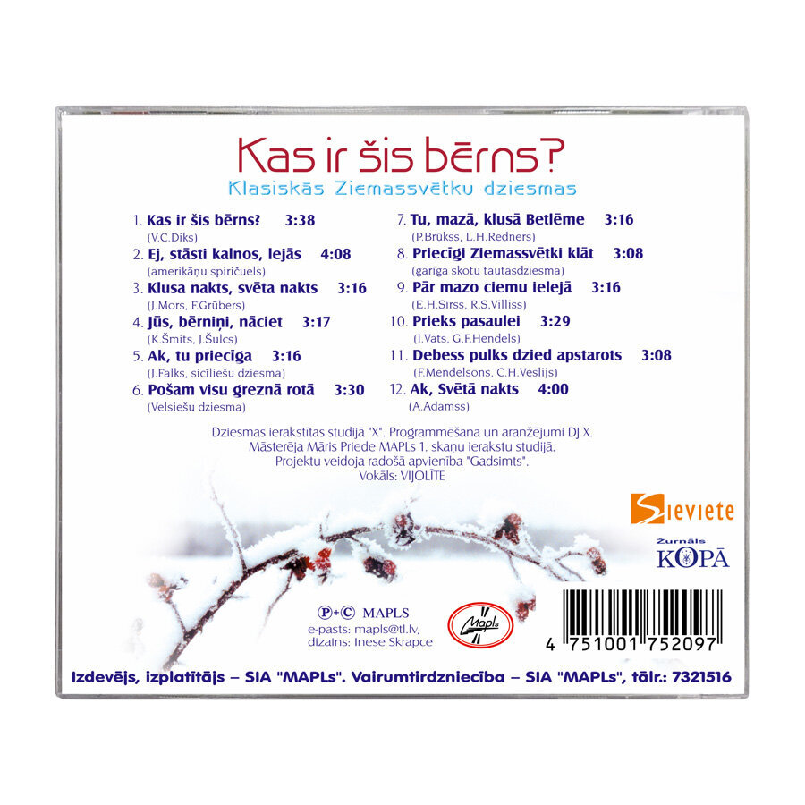 CD KAS IR ŠIS BĒRNS - KLASISKĀS ZIEMASSVĒTKU DZIESMAS kaina ir informacija | Vinilinės plokštelės, CD, DVD | pigu.lt