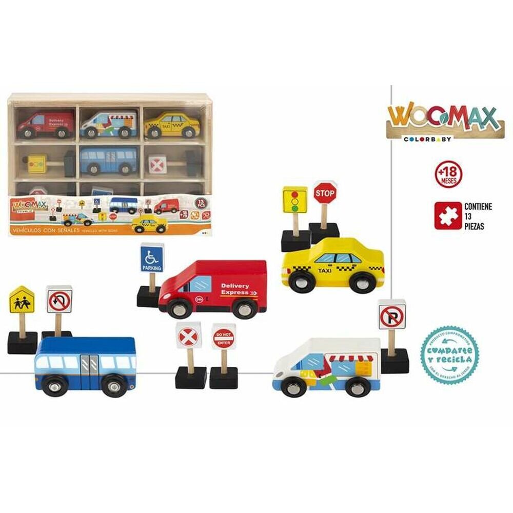 Statybos darbų transporto priemonių rinkinys su priedais Woomax kaina ir informacija | Žaislai berniukams | pigu.lt