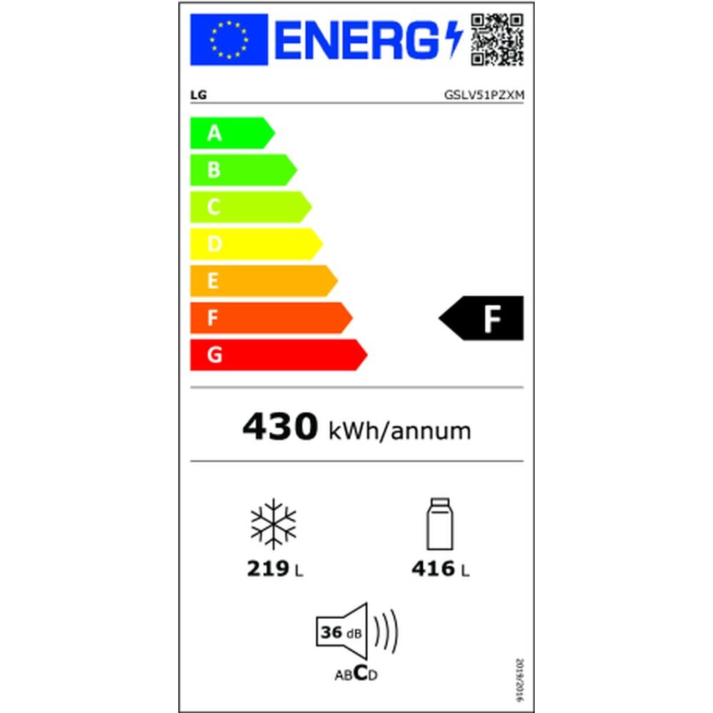 LG GSLV51PZXM kaina ir informacija | Šaldytuvai | pigu.lt