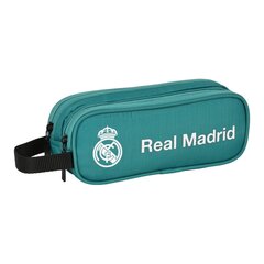 Mokyklinis dėklas Real Madrid C.F., balta, melsvai žalia, 21 x 8 x 6 cm цена и информация | Пеналы | pigu.lt