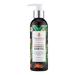 Plaukų aliejus Flora and Curl African Citrus Superfruit Hair Oil, 200ml kaina ir informacija | Priemonės plaukų stiprinimui | pigu.lt