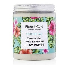 Prausiklis plaukams Flora & Curl Coconut Mint Refresh Clay Wash, 260g kaina ir informacija | Šampūnai | pigu.lt