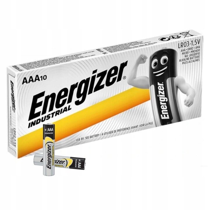 40 x Energizer Industrial LR03 AAA šarminių baterijų kaina ir informacija | Elementai | pigu.lt