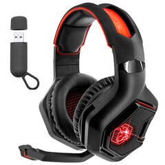 „Empire Gaming“ - „Warcry P -W1“ žaidimų ausinių MIT MIKRO - PC/PS4/PS5/Xbox/Nintendo Switch/Mac -2.4 GHz Wireless - Surround Sound Stereo - LED ROT kaina ir informacija | Ausinės | pigu.lt