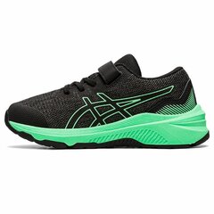 Беговые кроссовки для детей Asics GT-1000 11 Черный/Зеленый Чёрный цена и информация | Детские туфли | pigu.lt