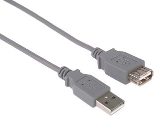 PremiumCord USB 2.0 Удлинительный кабель 1M, кабель данных высокой скорости до 480 Мбит/с, зарядный кабель, USB 2.0 Type A на вилках, 2 -кратном экранированном, цветной серой, длина 1M, Cupaa1, цена и информация | Кабели и провода | pigu.lt