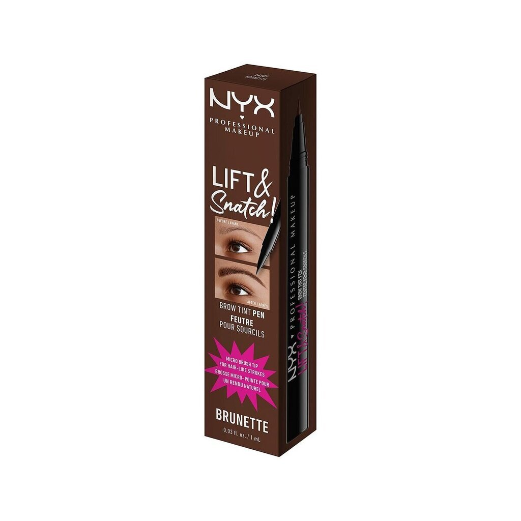 Antakių pieštukas Nyx professional Lift and Snatch brunetė, 1 ml kaina ir informacija | Akių šešėliai, pieštukai, blakstienų tušai, serumai | pigu.lt