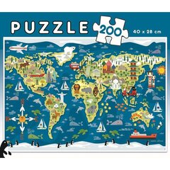 Vaikiška dėlionė Educa Mapamundi, 200 detalių kaina ir informacija | Dėlionės (puzzle) | pigu.lt