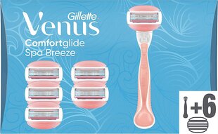 Станок для бритья Gillette Venus ComfortGlide Spa Breeze (Пересмотрено A+) цена и информация | Косметика и средства для бритья | pigu.lt
