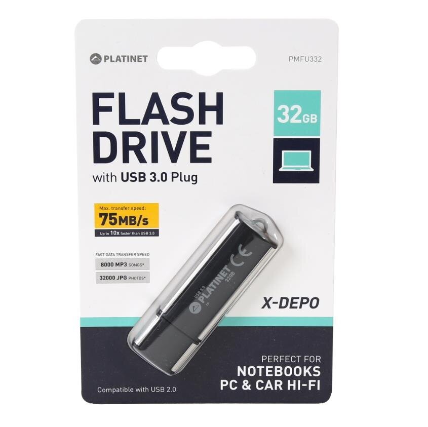 Platinet X-DEPO 32 GB USB 3.0 kaina ir informacija | USB laikmenos | pigu.lt