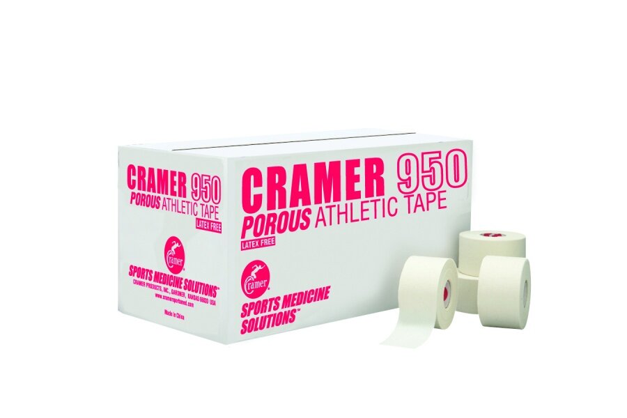 CRAMER atletinis neelastinis teipas Cramer 950, baltas, 2,5 cm x 13,7 m kaina ir informacija | Įtvarai | pigu.lt