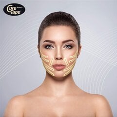 CureTape® Beauty kineziologinis teipas veidui ir jautrioms vietoms, kūno spalvos kaina ir informacija | Įtvarai | pigu.lt