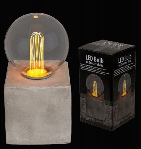 Dekoratyvinė retro LED lempa su akmeniniu pagrindu kaina ir informacija | Staliniai šviestuvai | pigu.lt