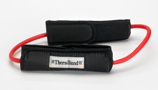 Thera-band круглая эластичная лента с держателями, красный цвет, 60 см цена и информация | Фитнес-резинки, гимнастические кольца | pigu.lt