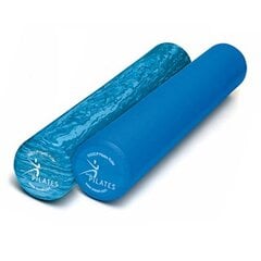 SISSEL® Pilates Roller Pro Soft ролик, 90 см, пестро-синий цена и информация | Аксессуары для массажа | pigu.lt