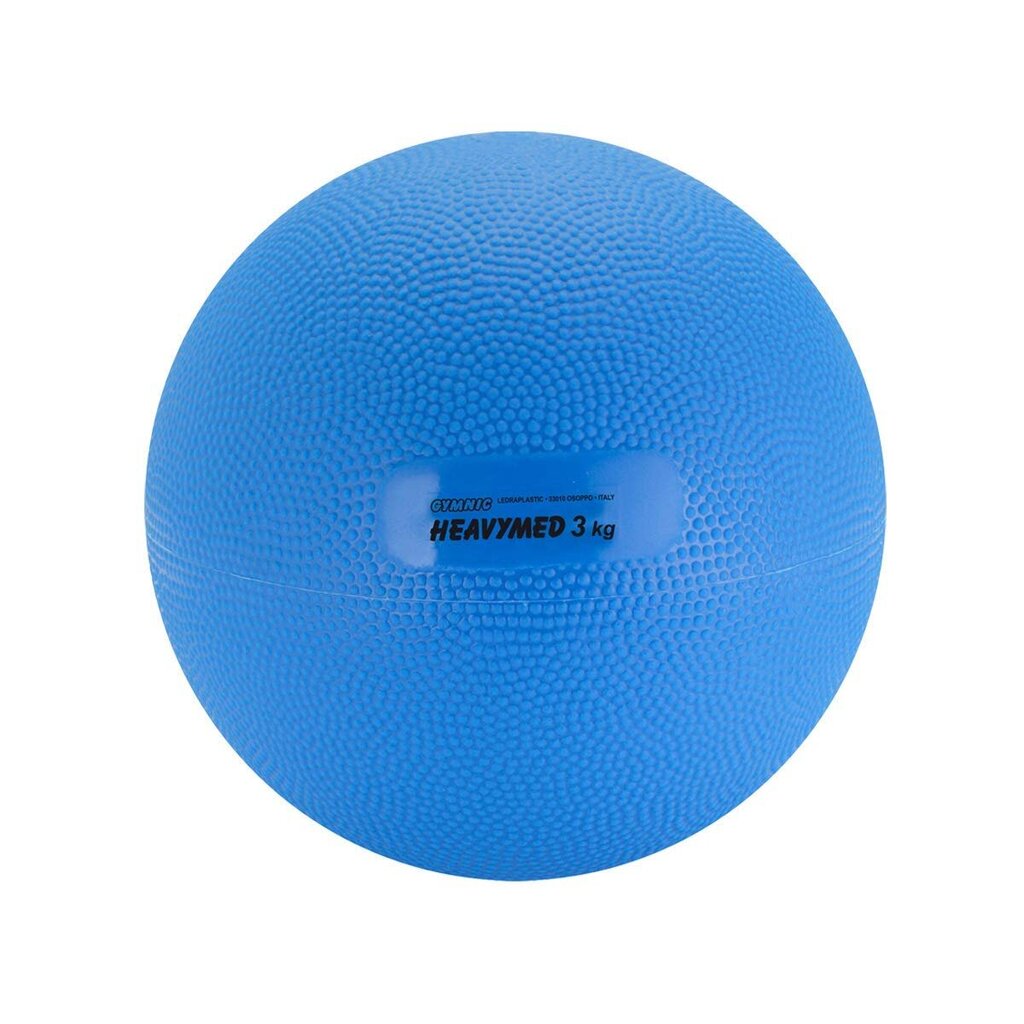 Pasunkintas kamuolys Heavymed 3 kg, mėlynas kaina ir informacija | Svoriniai kamuoliai | pigu.lt