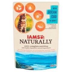 Консервы для кошек с океанической треской Iams Naturally Adult, 85 г цена и информация | Консервы для кошек | pigu.lt