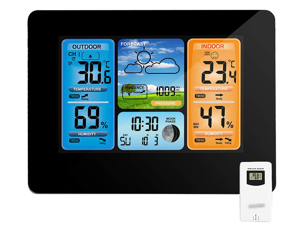 Meteorologinė stotelė su lauko davikliu kaina ir informacija | Meteorologinės stotelės, termometrai | pigu.lt