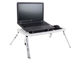 Складной компьютерный стол, белый цена и информация | Компьютерные, письменные столы | pigu.lt