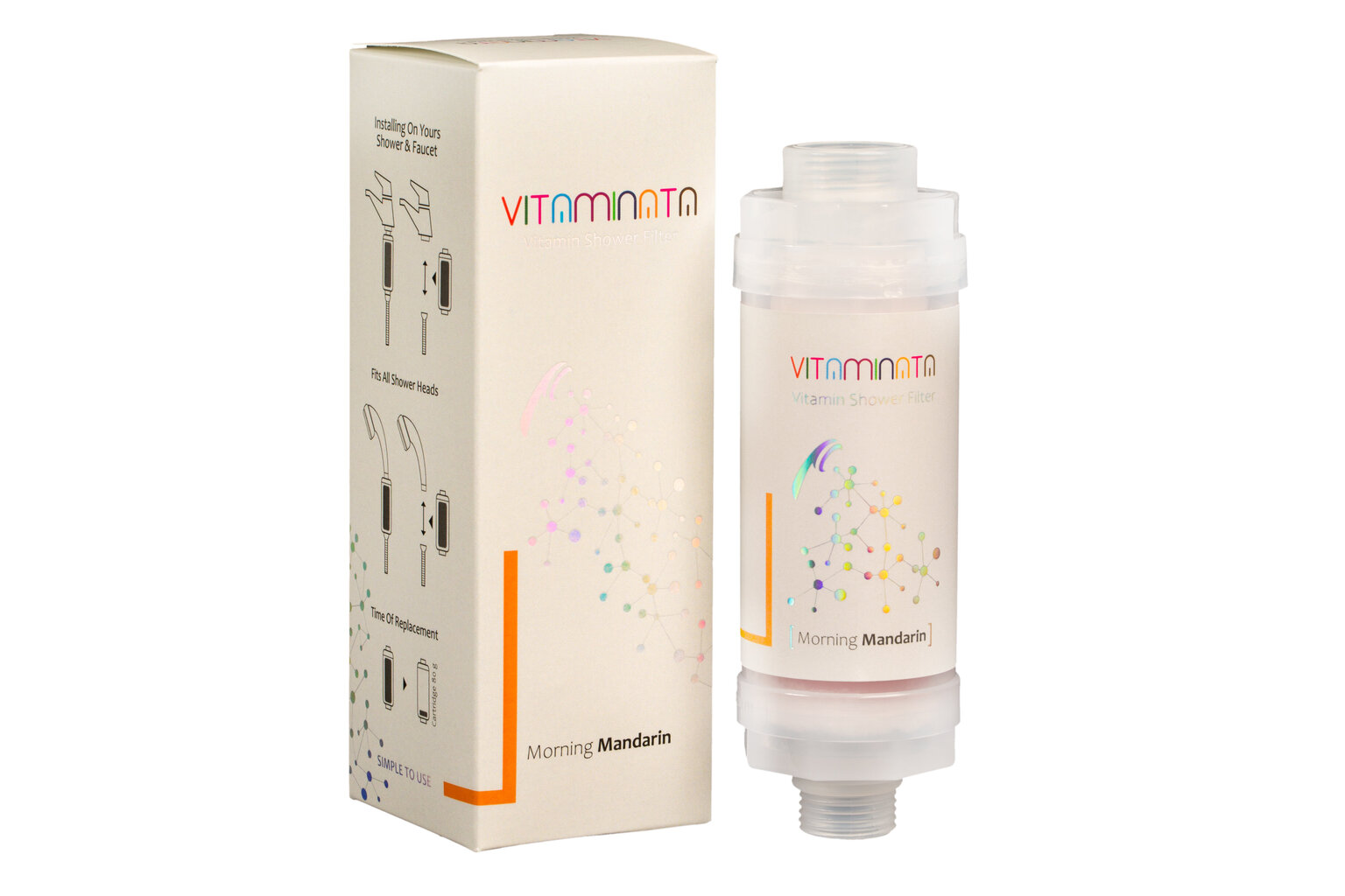 Dušo filtras "Vitaminata" - Rytmečio mandarinas ( Morning Mandarin ) цена и информация | Maišytuvų ir dušų priedai | pigu.lt