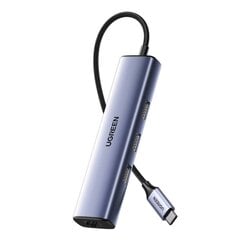 Ugreen CM475 USB-C Hub to 3x USB 3.0, RJ45, USB-C PD kaina ir informacija | Adapteriai, USB šakotuvai | pigu.lt