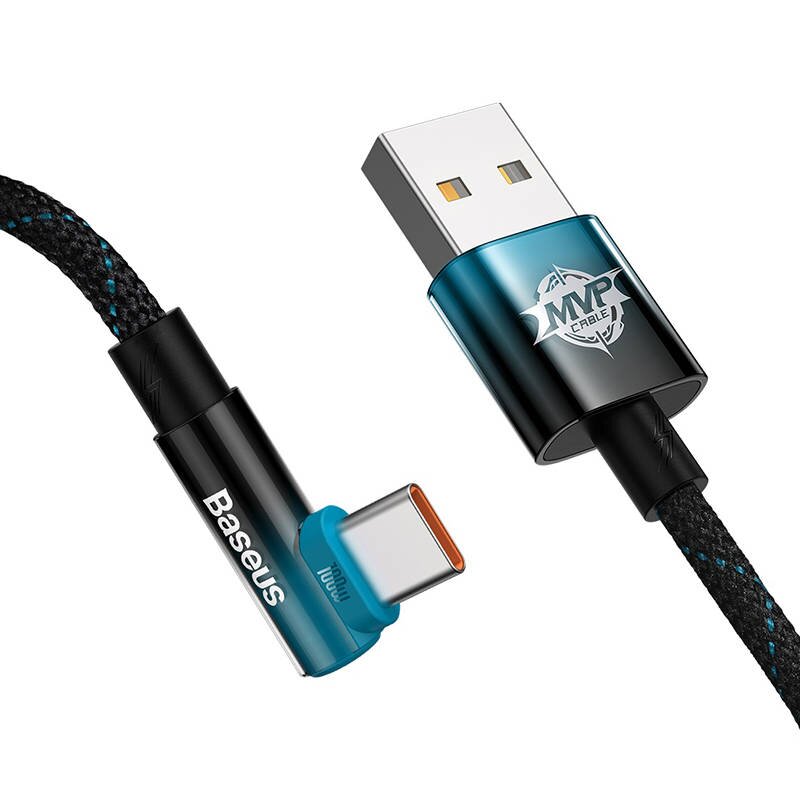Baseus Elbow 1m 100W USB to USB-C kaina ir informacija | Laidai telefonams | pigu.lt