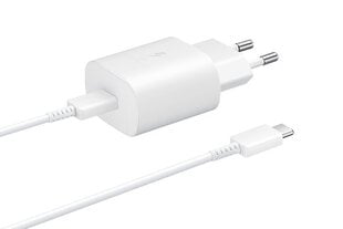 Зарядное устройство Samsung Travel Quick charger USB-C to USB-C 25W, 1 м цена и информация | Зарядные устройства для телефонов | pigu.lt