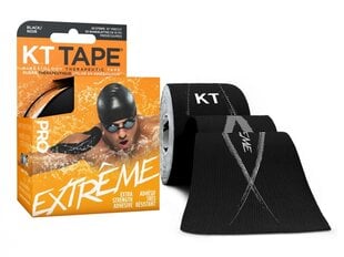 Кинезиологическая лента KT Tape PRO EXTREME, разрезанная, черная, синтетическая цена и информация | Ортезы и бандажи | pigu.lt