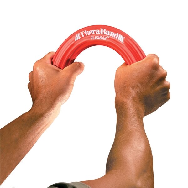 Thera-Band rankos treniruoklis FlexBar, raudonas kaina ir informacija | Kitos fitneso prekės | pigu.lt
