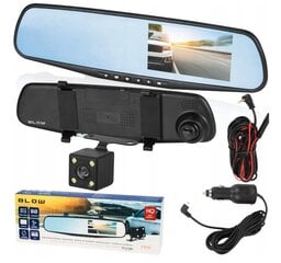 Dviejų krypčių vaizdo automobilinis registratorius galinio vaizdo veidrodyje su atbulinės eigos kamera kaina ir informacija | Vaizdo registratoriai | pigu.lt