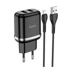 Зарядка для iPhone Hoco N4 12W 2x USB 2.4A с Lightning 1м цена и информация | Зарядные устройства для телефонов | pigu.lt