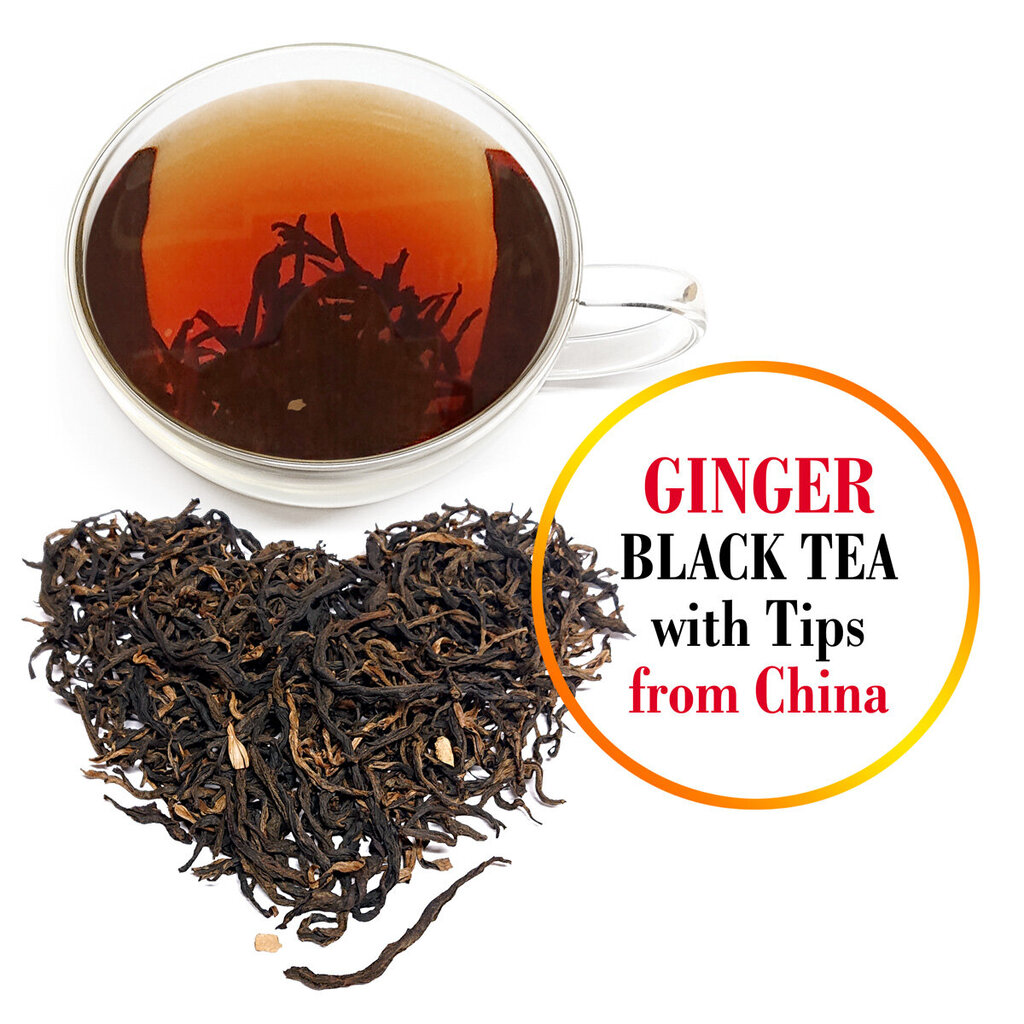 Mao Feng išskirtinė kiniška juodoji arbata su pumpurėlių ir natūraliu imbieru, GINGER Black tea MAO FENG with tips, 50 g kaina ir informacija | Arbata | pigu.lt