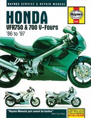 Honda VFR750 & 700 V-Fours (86-97): 86-97 kaina ir informacija | Kelionių vadovai, aprašymai | pigu.lt