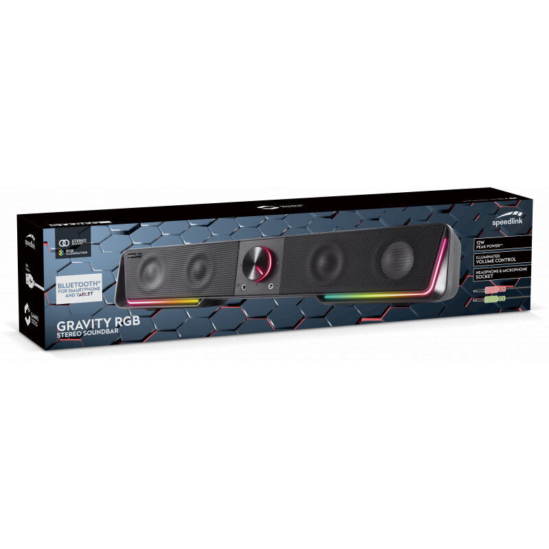 Speedlink Gravity RGB SL-830200-BK kaina ir informacija | Garso kolonėlės | pigu.lt