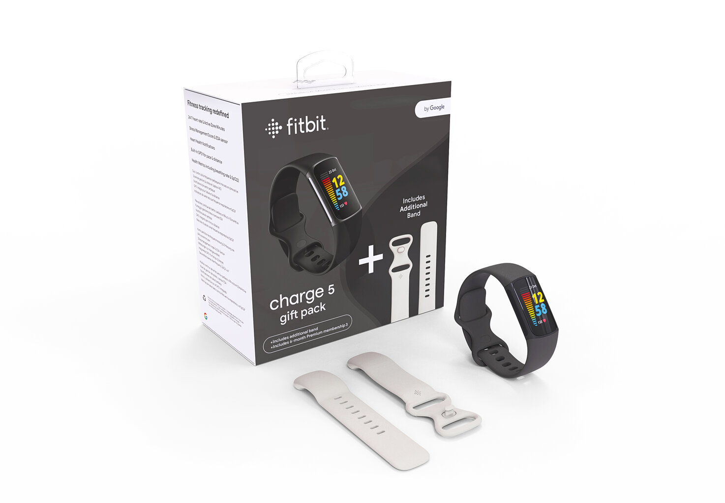 Fitbit Charge 5 Graphite Gift Pack kaina ir informacija | Išmaniosios apyrankės (fitness tracker) | pigu.lt