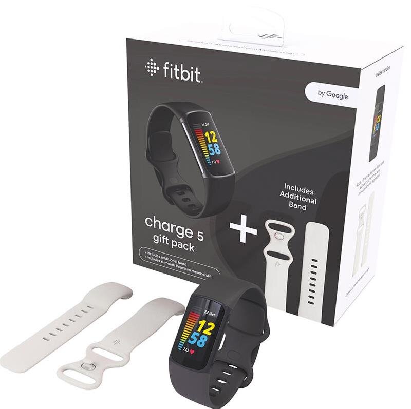 Fitbit Charge 5 Graphite Gift Pack kaina ir informacija | Išmaniosios apyrankės (fitness tracker) | pigu.lt