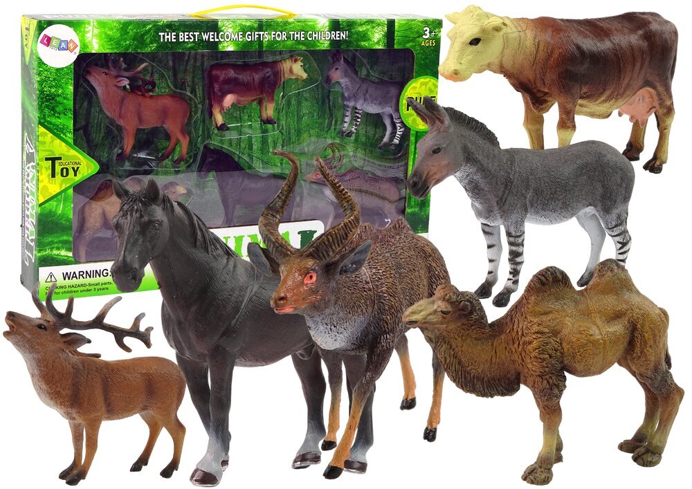Figūrėlių rinkinys Gyvūnai Lean Toys, 6 vnt. kaina ir informacija | Žaislai mergaitėms | pigu.lt