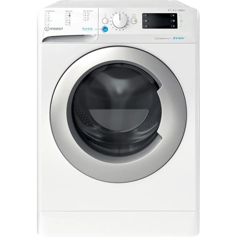 Indesit BDE864359EWS/EU kaina ir informacija | Skalbimo mašinos | pigu.lt