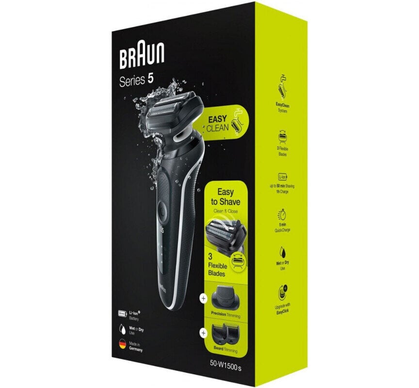 Braun Series 5 51-W1500s AutoSense kaina ir informacija | Barzdaskutės | pigu.lt