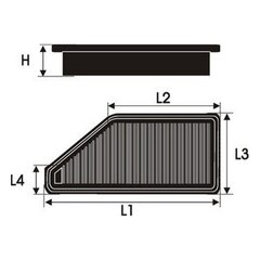 Oro filtras Green Filters P960137 Audi, Seat, VW, Skoda kaina ir informacija | Auto reikmenys | pigu.lt