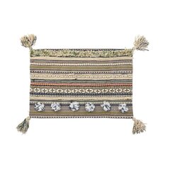 Чехол для подушки DKD Home Decor Серый Белый бахрома (45 x 1 x 45 cm) цена и информация | Декоративные подушки и наволочки | pigu.lt