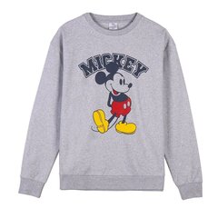 Толстовка без капюшона унисекс Mickey Mouse, серая цена и информация | Мужские толстовки | pigu.lt