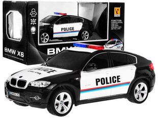 Nuotoliniu būdu valdomas policijos automobilis BMW X6, juodas kaina ir informacija | Žaislai berniukams | pigu.lt